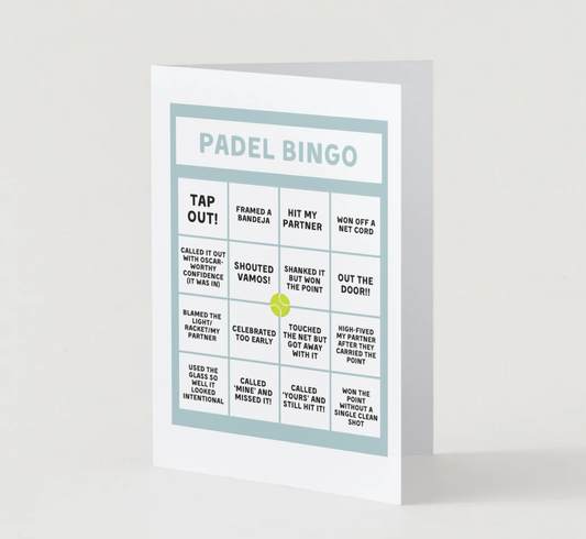 Padel Bingo Greetings Card