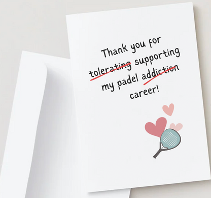 Thank You for supporting my Padel career